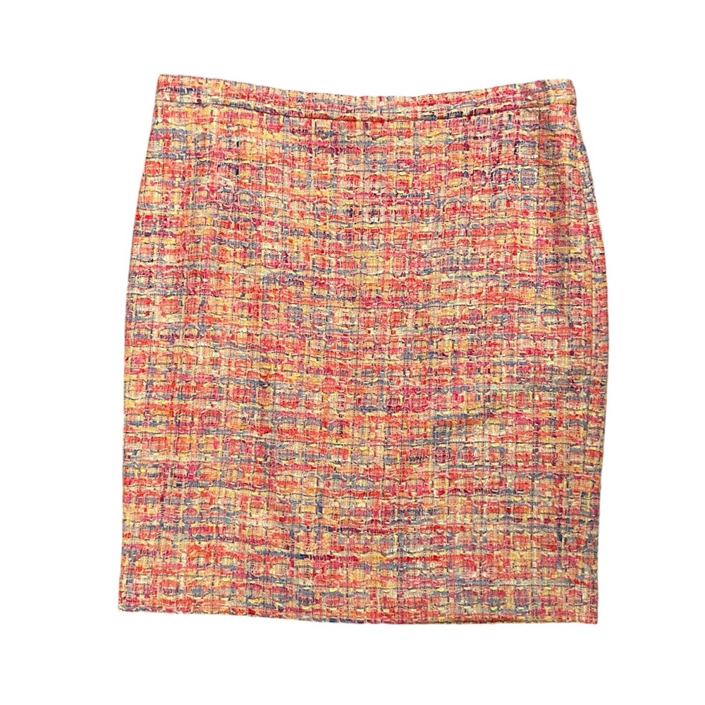 Escada Vibrant Tweed Pencil Skirt